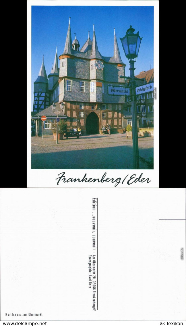 Ansichtskarte Frankenberg (Eder) Rathaus Am Obermarkt 1995 - Frankenberg (Eder)