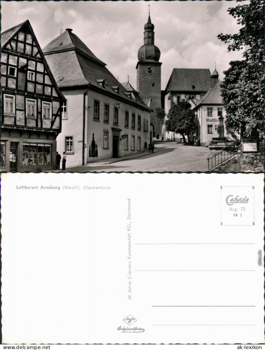 Ansichtskarte Arnsberg Glockenturm 1960 - Arnsberg