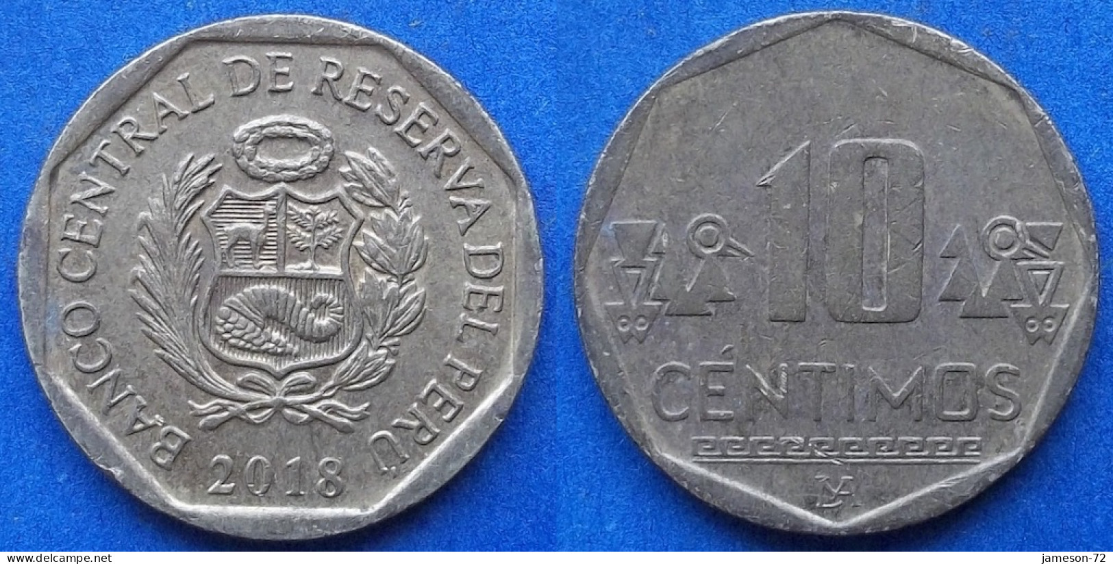PERU - 10 Centimos 2018 KM# 305.4 Monetary Reform (1991) - Edelweiss Coins - Peru