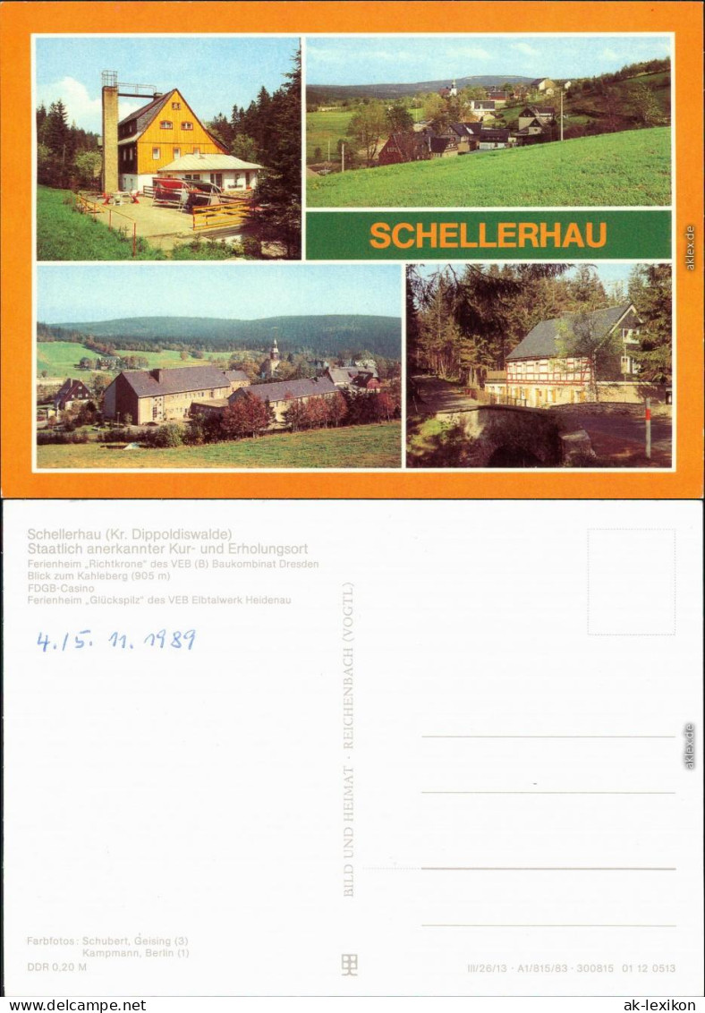 Schellerhau Altenberg Erzgebirge FDGB-Casino, Ferienheim "Glückspilz" G1983 - Schellerhau