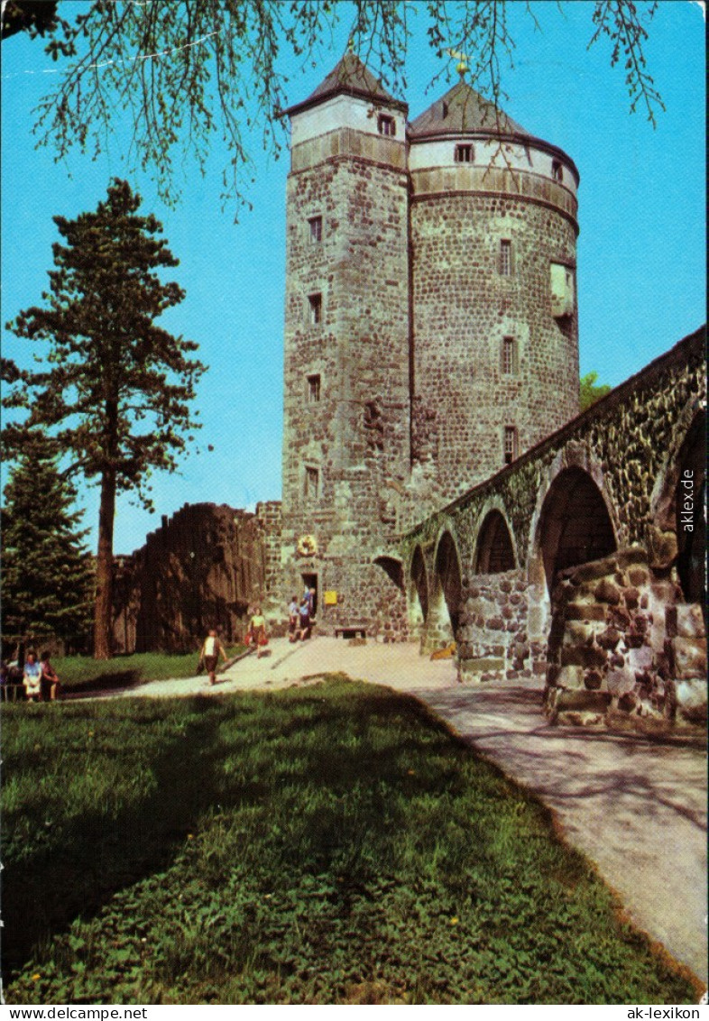 Ansichtskarte Stolpen Burg Stolpen: Johannisturm (Coselturm) G1977 - Stolpen