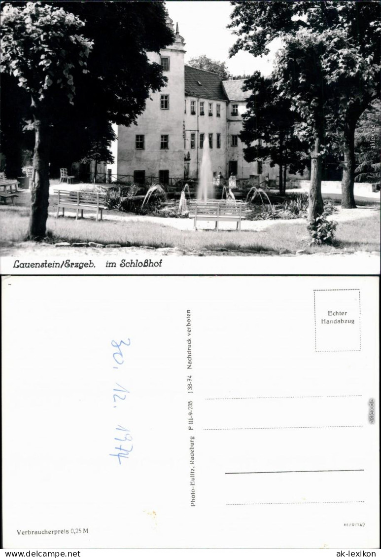 Lauenstein (Erzgebirge Altenberg (Erzgebirge) Schloß Lauenstein  Schloßhof 1974 - Lauenstein
