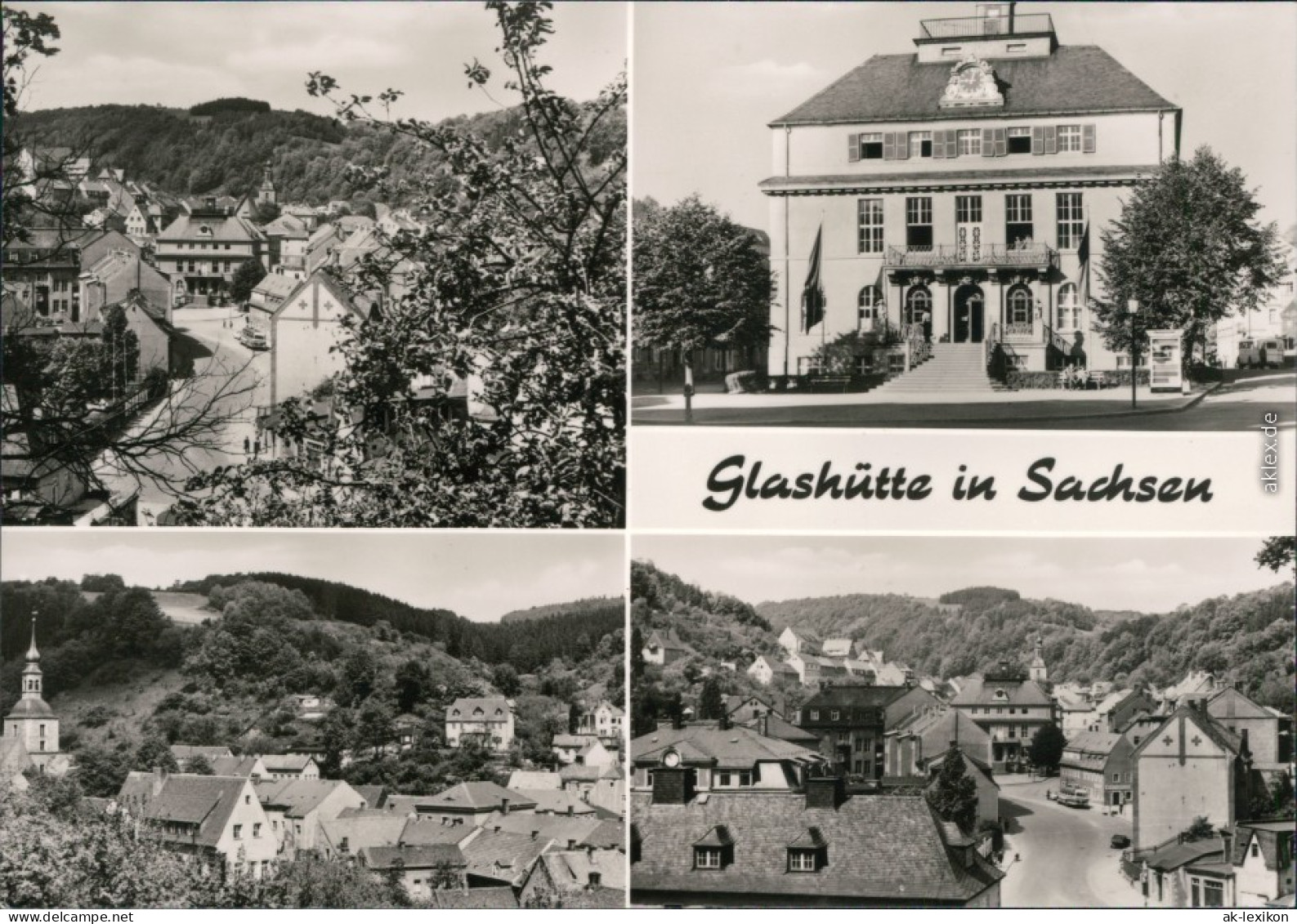 Ansichtskarte Glashütte Panorama, Ingenieurschule, Straße 1974 - Glashütte