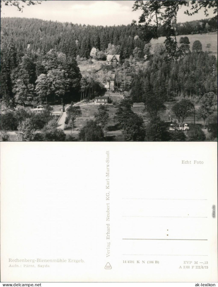 Ansichtskarte Rechenberg-Bienenmühle Blick Auf Den Ort 1975 - Rechenberg-Bienenmühle