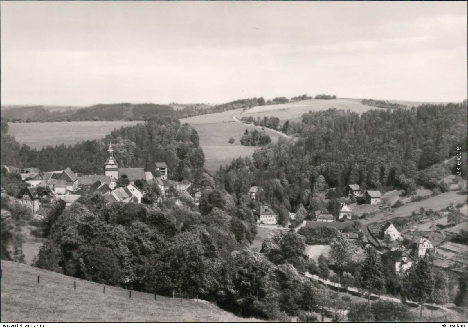 Lauenstein (Erzgebirge)-Altenberg (Erzgebirge) Blick Auf Die Stadt 1974 - Lauenstein