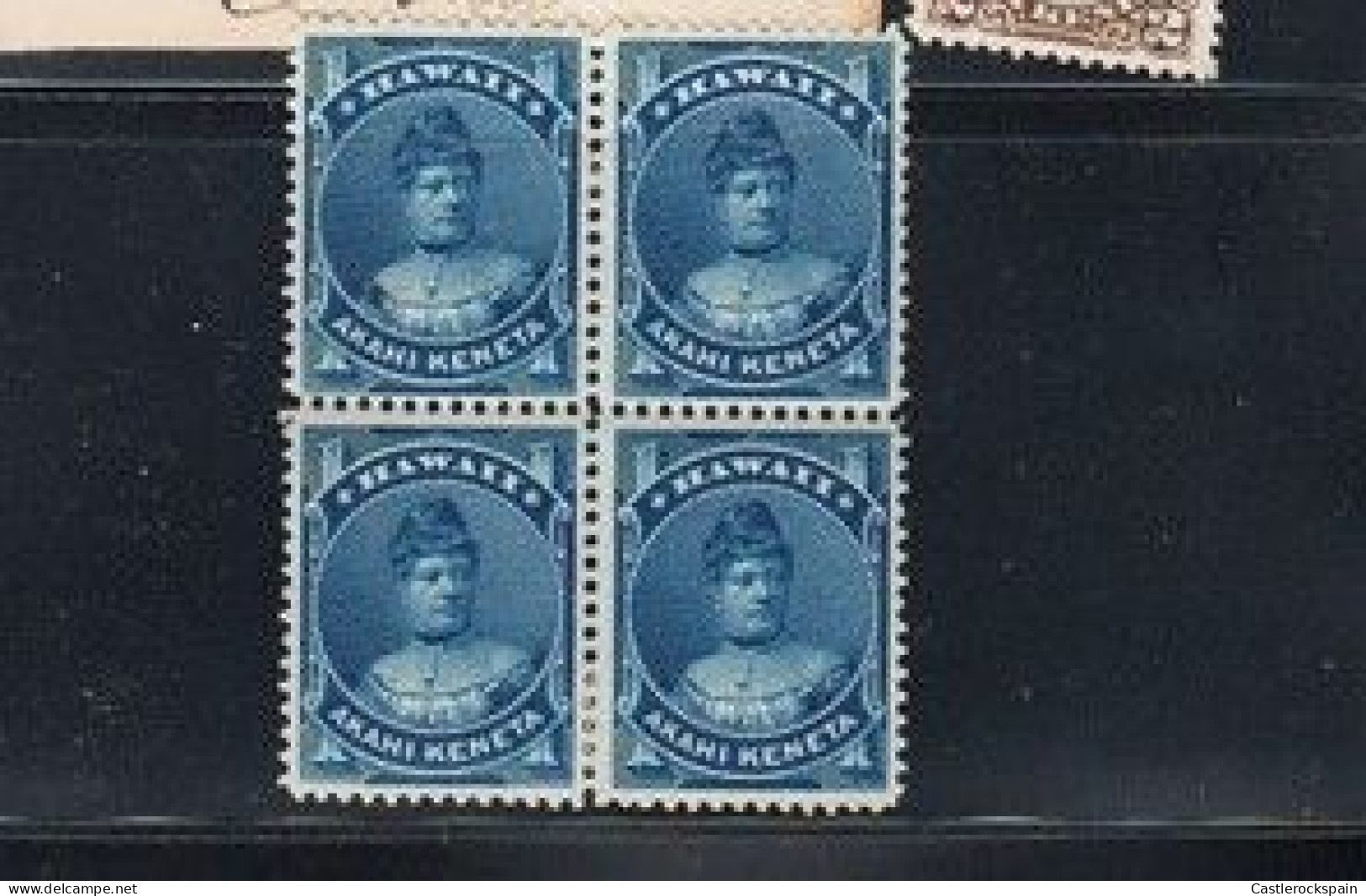 O) 1882 HAWAII, PRINCESS LIKELIKE, SCT 37 1c Blue, BLOCK, EXCELLENT CONDITION - Hawaii