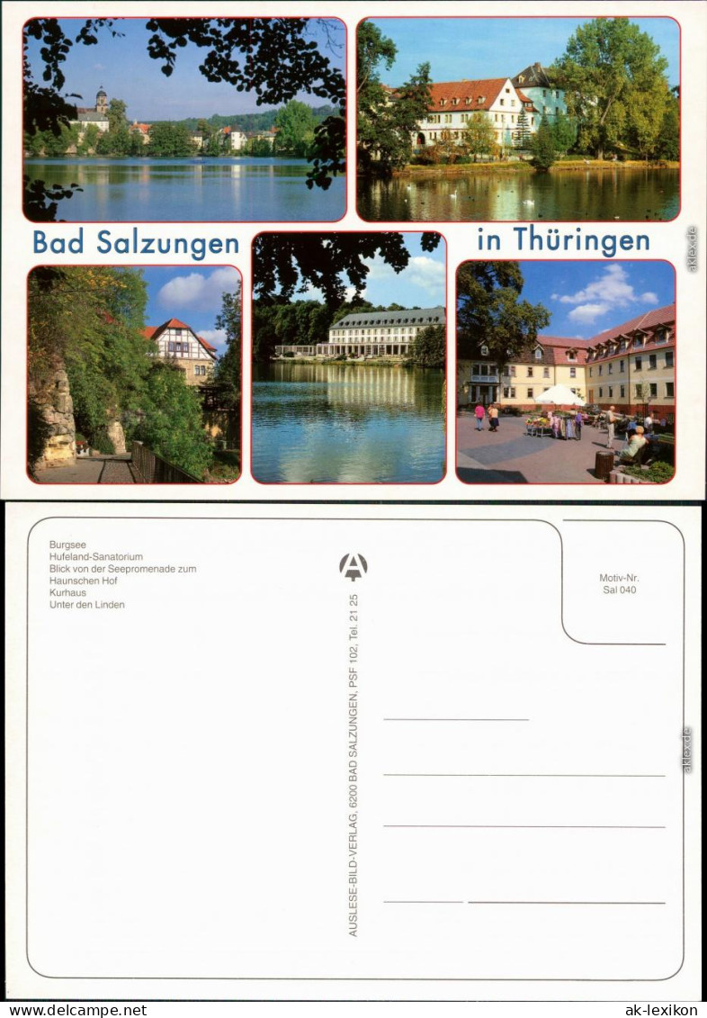 Bad Salzungen Burgsee, Sanatorium, Haunsche Hof, Kurhaus, Unter Den Linden 1995 - Bad Salzungen