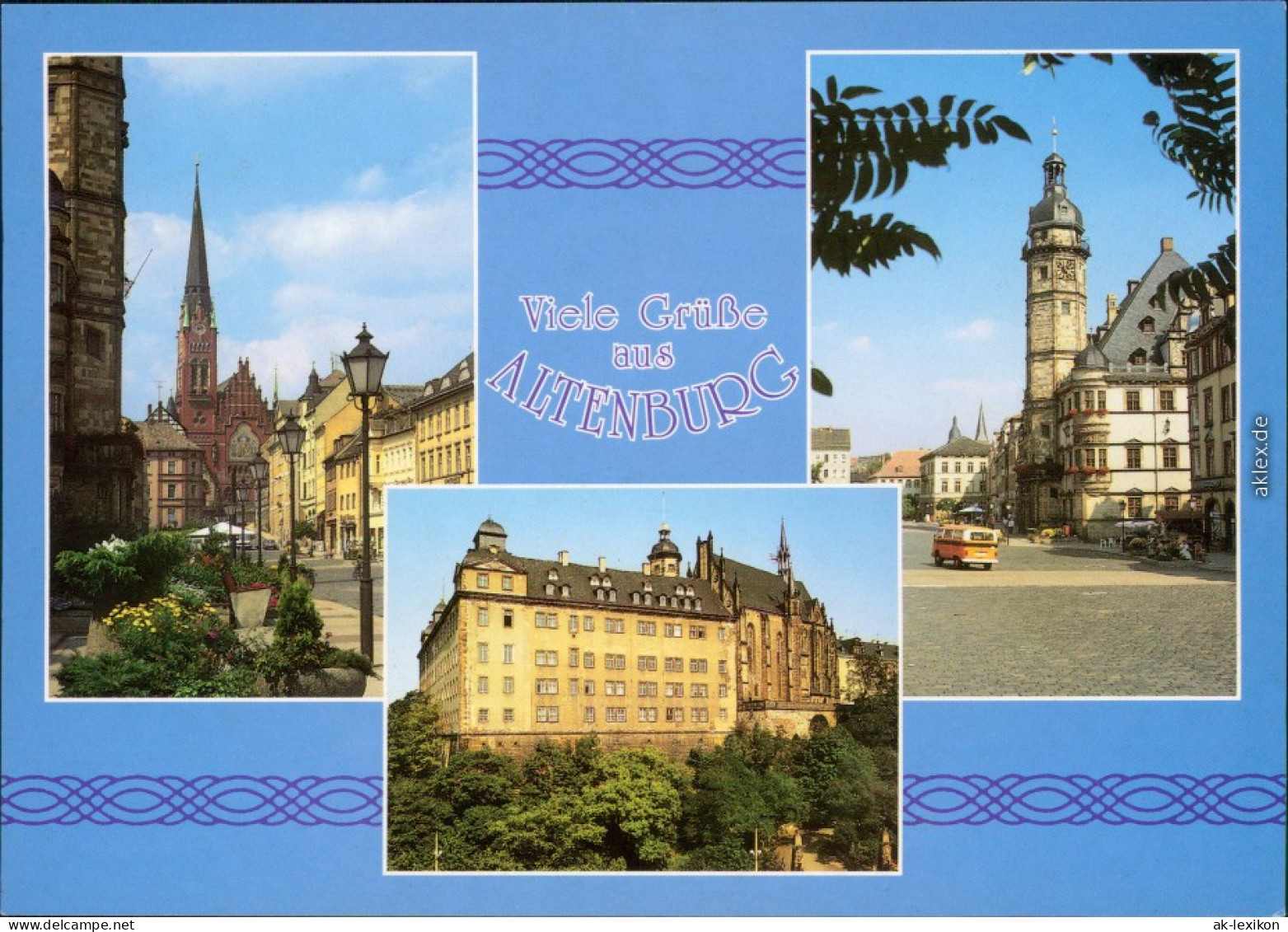 Ansichtskarte Altenburg Markt Mit Brüderkirche, Rathaus, Schloß 1999 - Altenburg