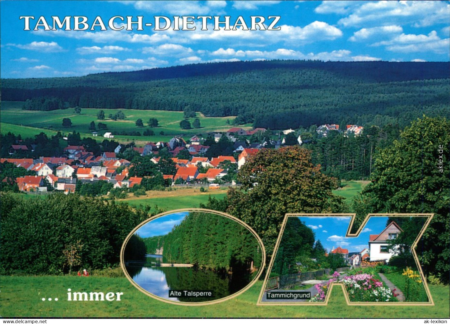 Ansichtskarte Tambach-Dietharz Panorama-Ansicht 2000 - Tambach-Dietharz