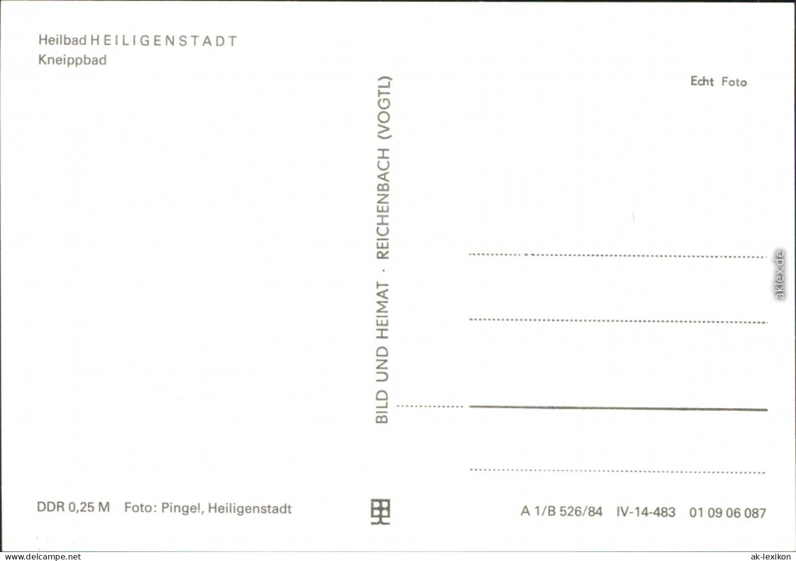 Ansichtskarte Heilbad Heiligenstadt Kneippbad 1984 - Heiligenstadt