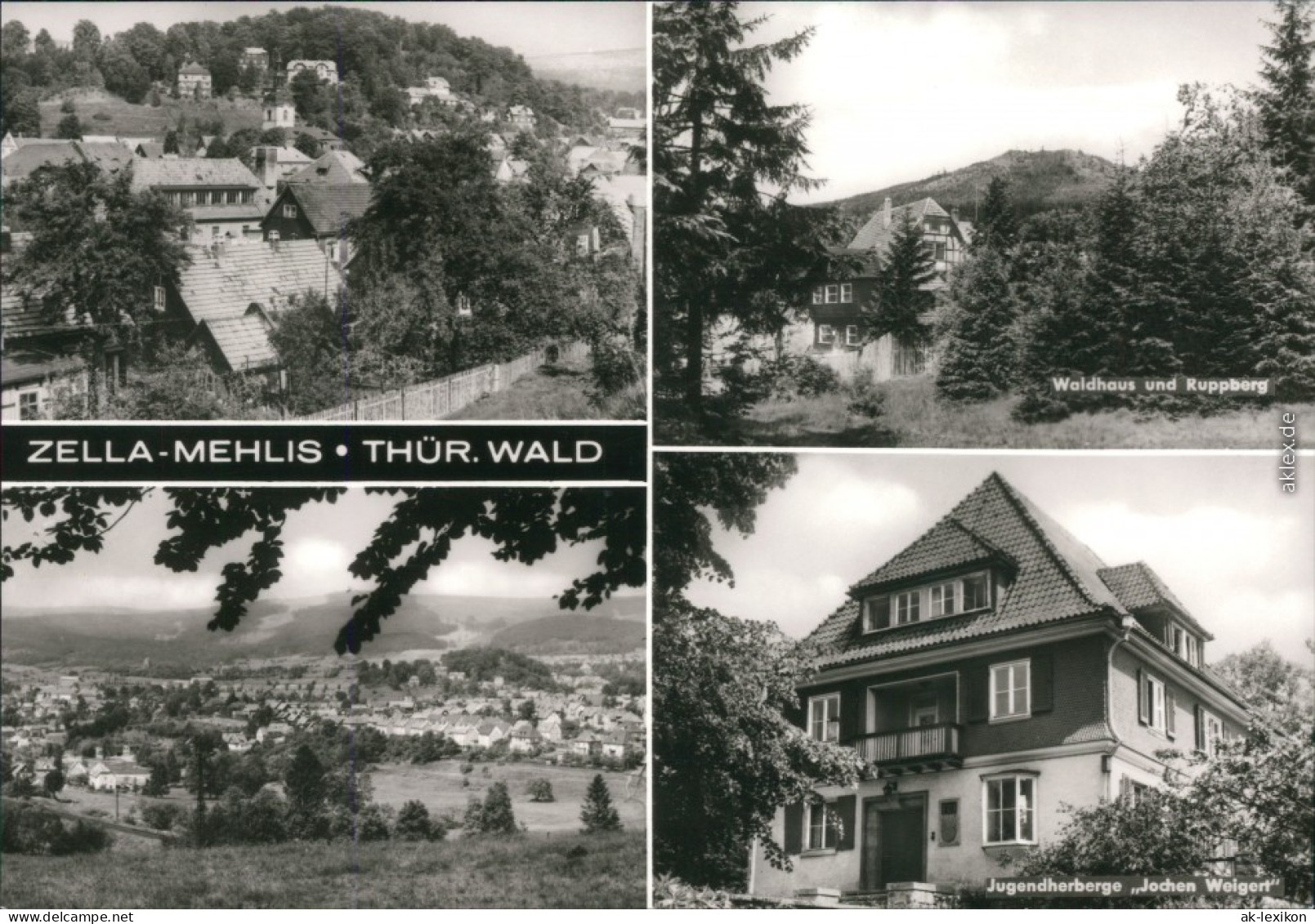 Zella-Mehlis Panorama, Waldhaus Ruppberg, Jugendherberge "Jochen Weigert" 1984 - Zella-Mehlis