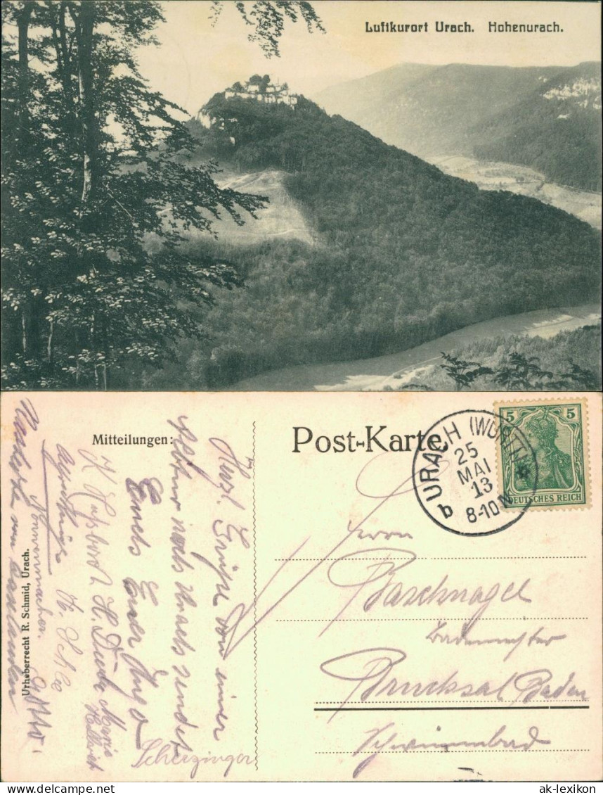 Ansichtskarte Bad Urach Blick Ins Umland 1913  - Bad Urach