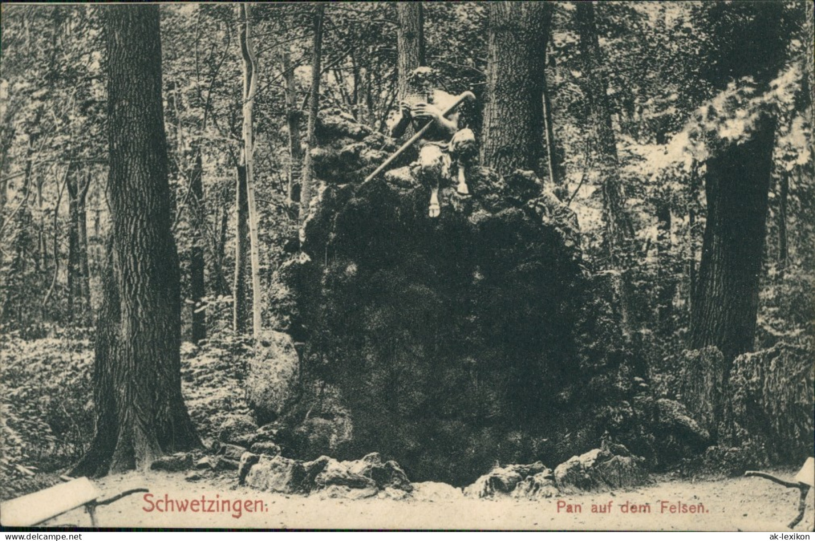 Ansichtskarte Schwetzingen Pan Auf Dem Felsen 1909  - Schwetzingen