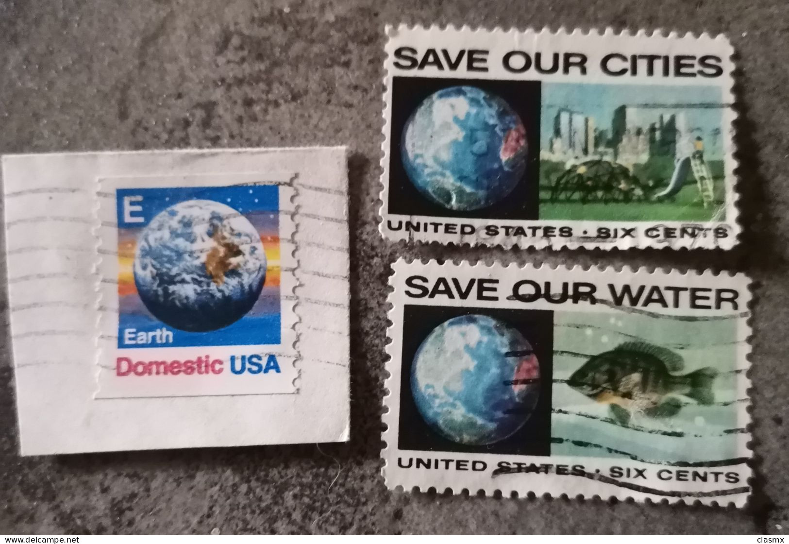 USA Save Our Earth Save Our Cities 3 Used Stamps - 3a. 1961-… Usados