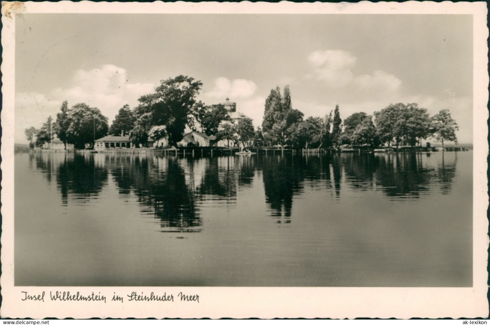 Ansichtskarte Wunstorf Blick Auf Insel Wilhelmstein 1953  - Wunstorf