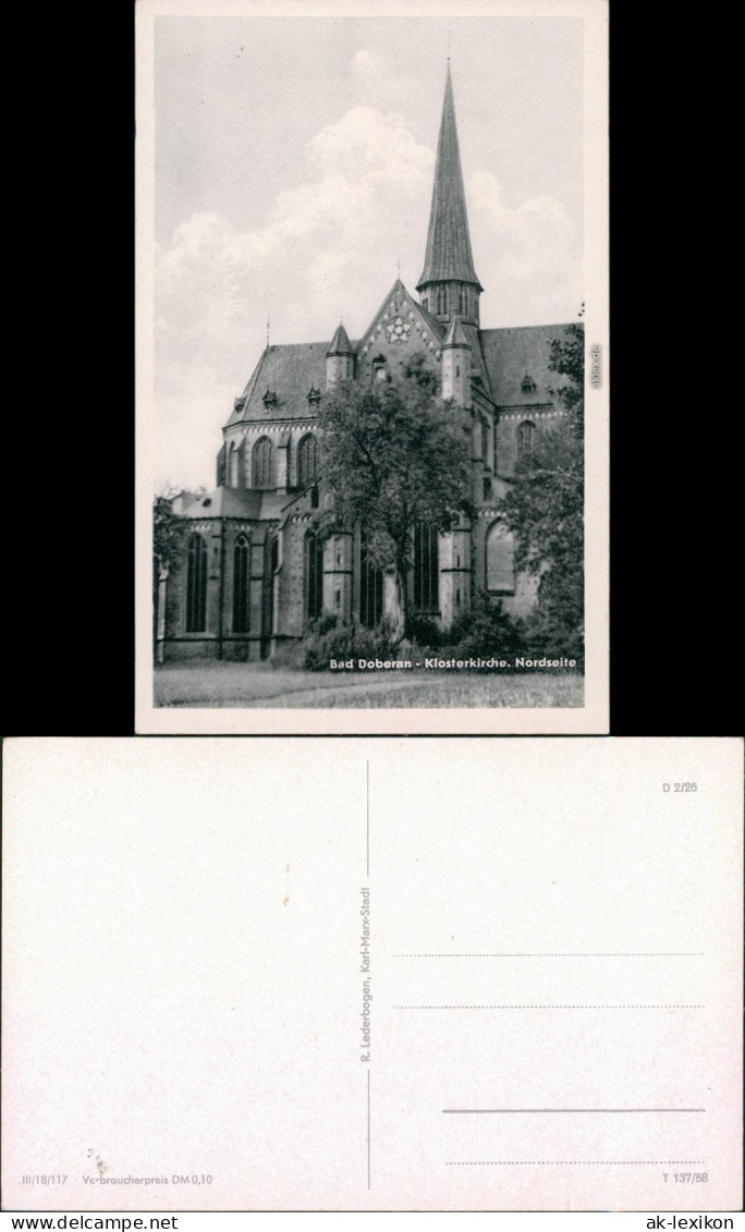Ansichtskarte Bad Doberan Klosterkirche, Nordseite 1958 - Bad Doberan