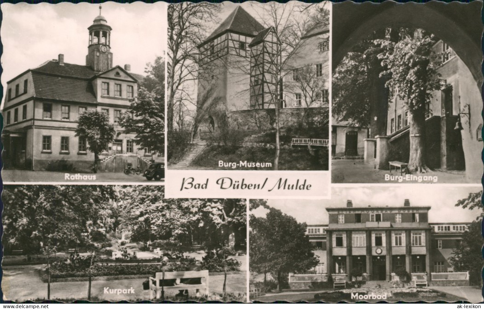 Ansichtskarte Bad Düben Mehrbild: Rathaus, Moorbad 1966  - Bad Dueben