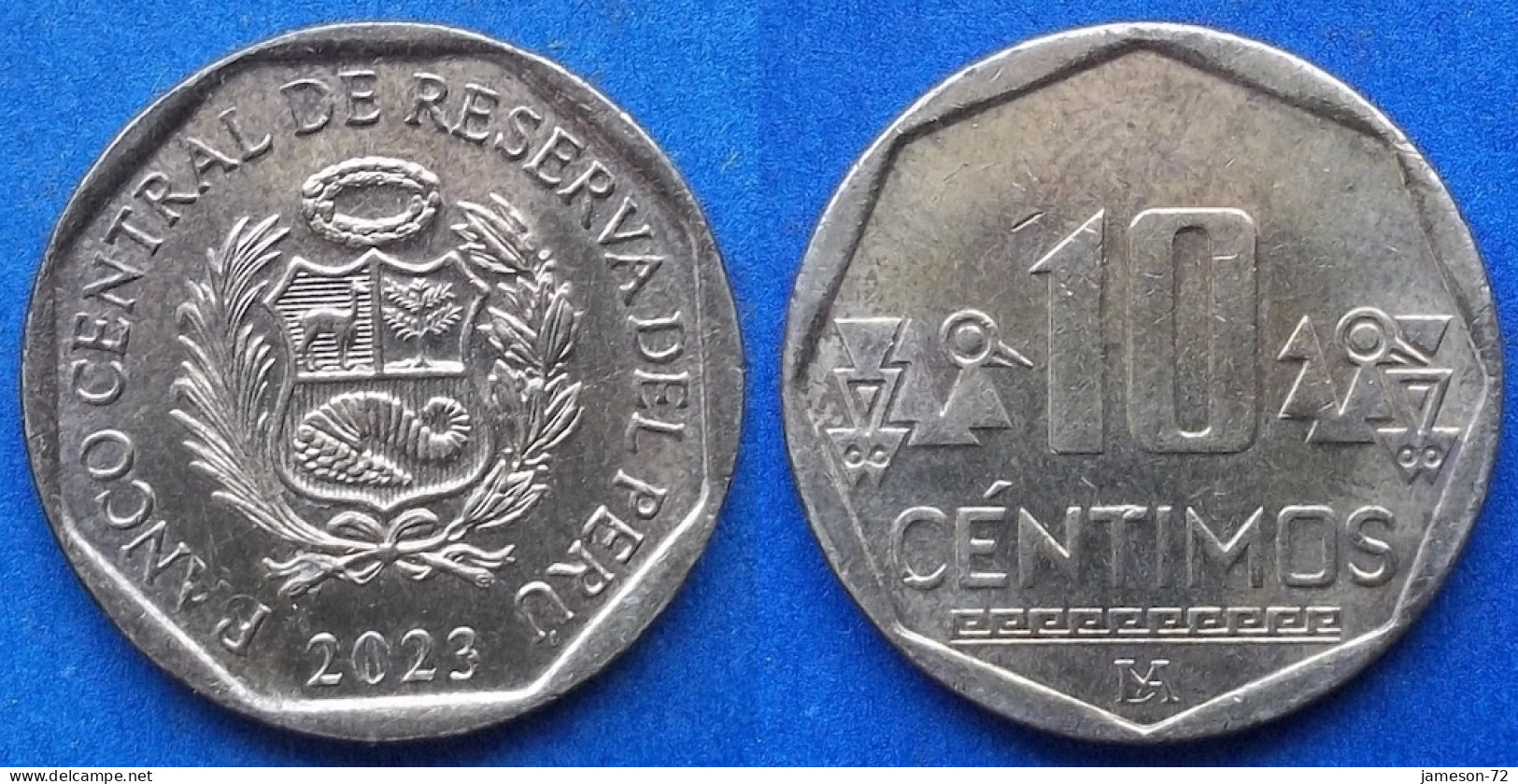 PERU - 10 Centimos 2023 KM# 305.4 Monetary Reform (1991) - Edelweiss Coins - Peru