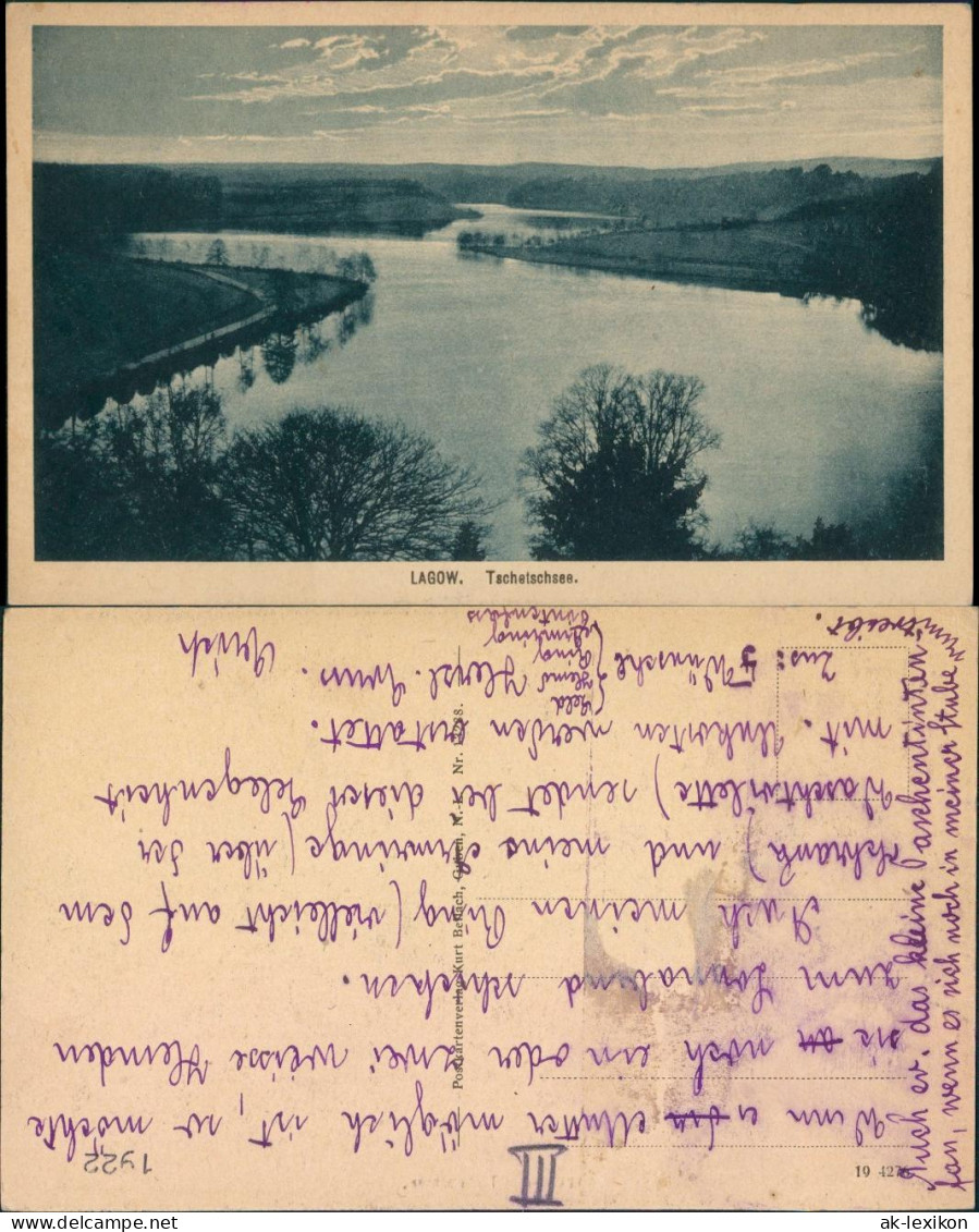 Postcard Lagow &#321;agów Tschetschsee 1919 - Neumark