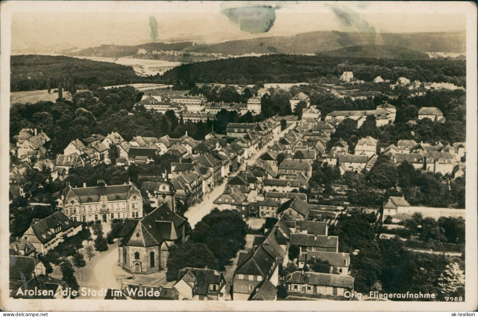Ansichtskarte Bad Arolsen Luftbild 1932 - Bad Arolsen
