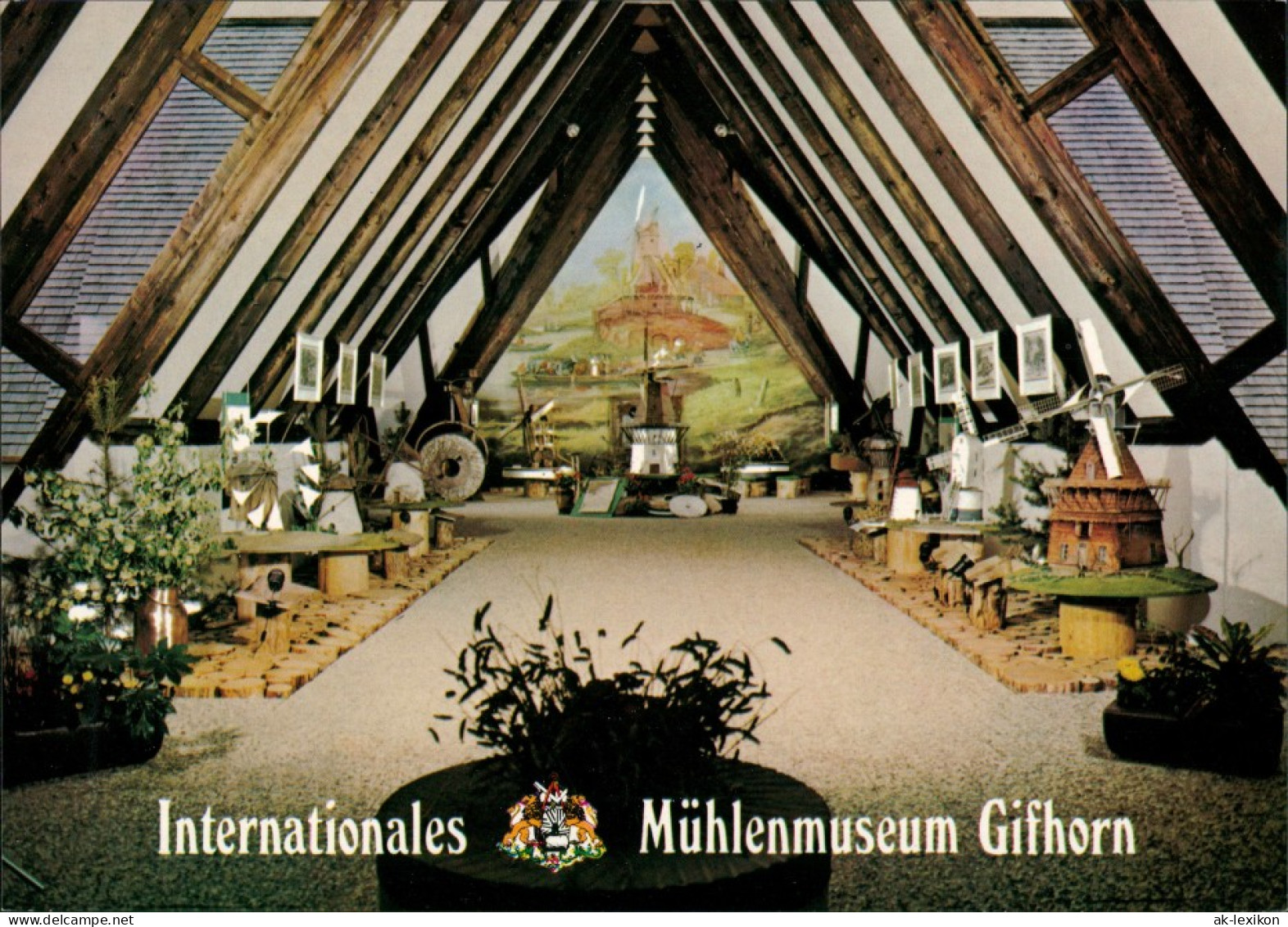 Ansichtskarte Gifhorn Internationales Mühlenmuseum, Mühlenmodelle 1990 - Gifhorn