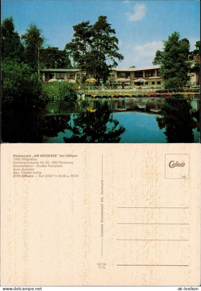 Ansichtskarte Gifhorn Restaurant "AM HEIDESEE" 1977 - Gifhorn