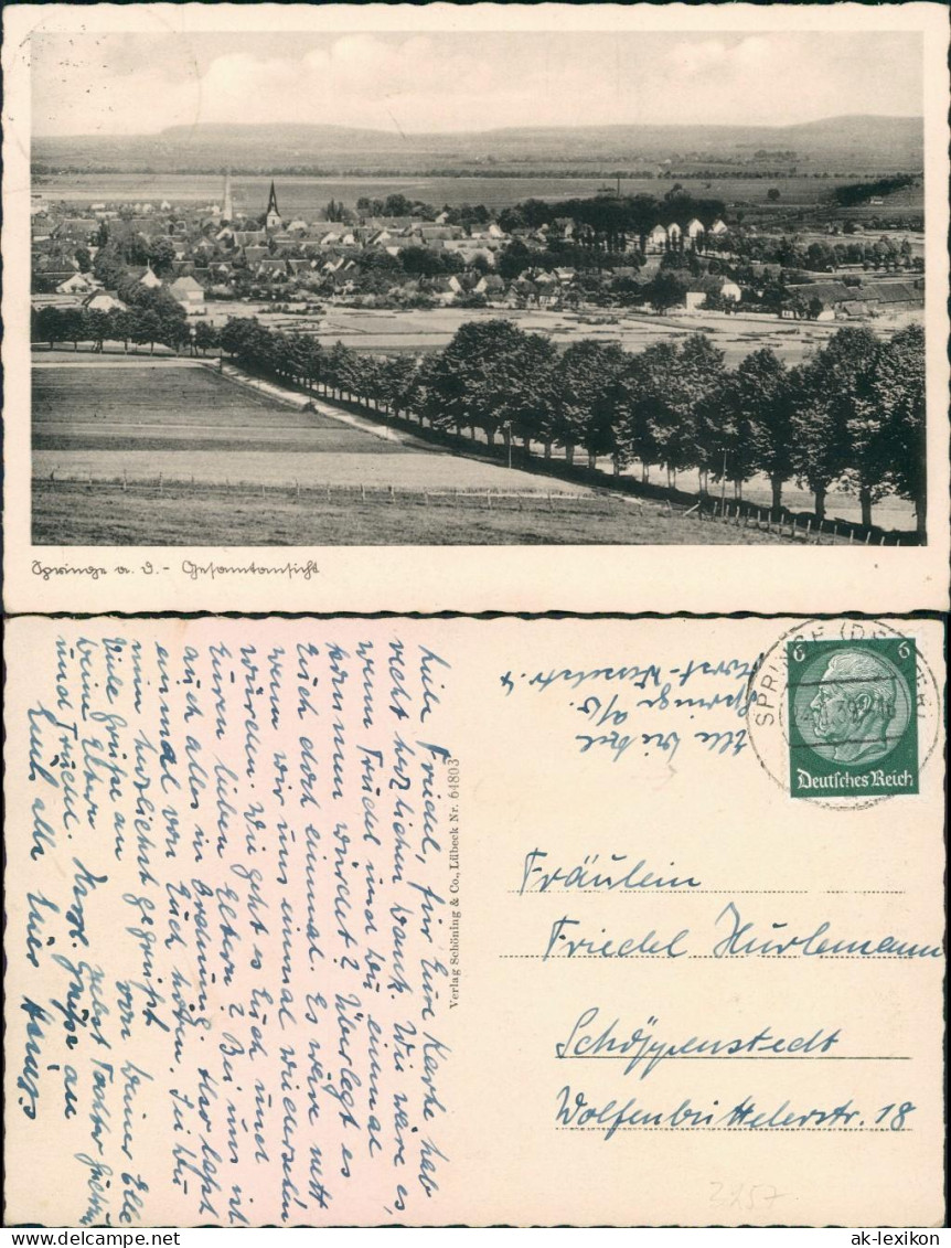 Ansichtskarte Springe Straße Zur Stadt 1939  - Springe
