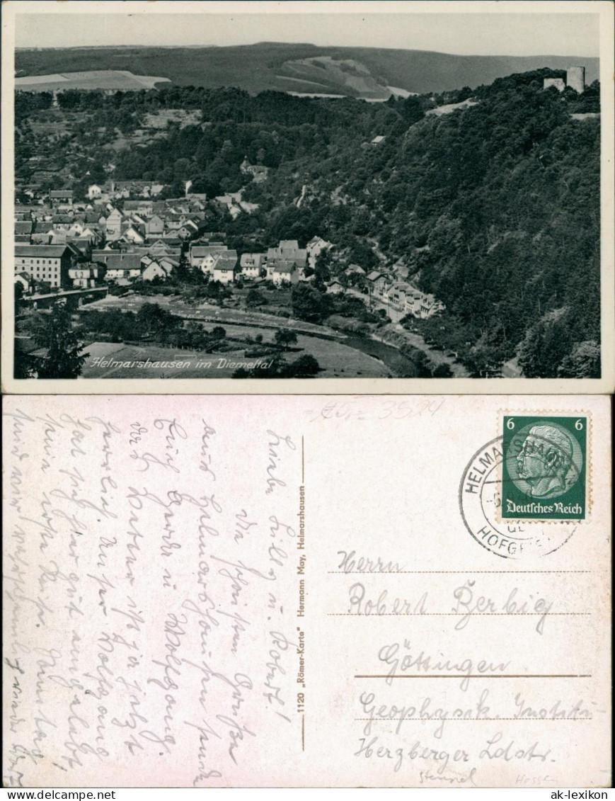 Ansichtskarte Helmarshausen-Bad Karlshafen Blick Auf Den Ort, Diemeltal 1940 - Bad Karlshafen