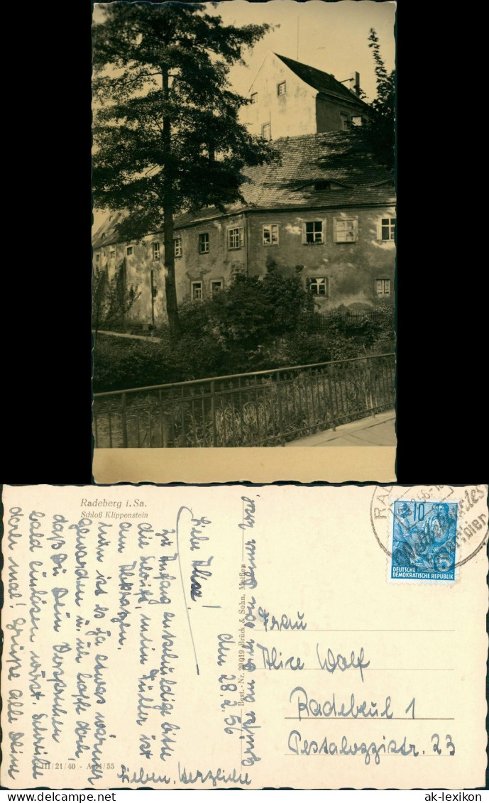 Ansichtskarte Radeberg Schloß Klippenstein 1956 - Radeberg