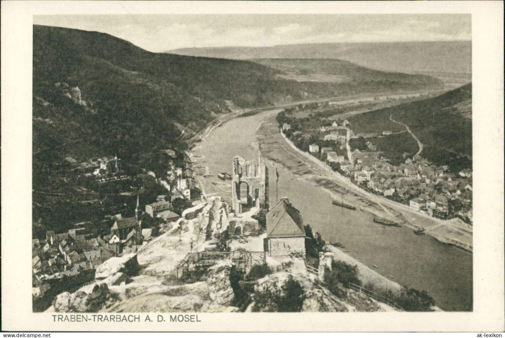 Ansichtskarte Traben-Trarbach Panorama-Ansicht Mit Burgruine 1922 - Traben-Trarbach