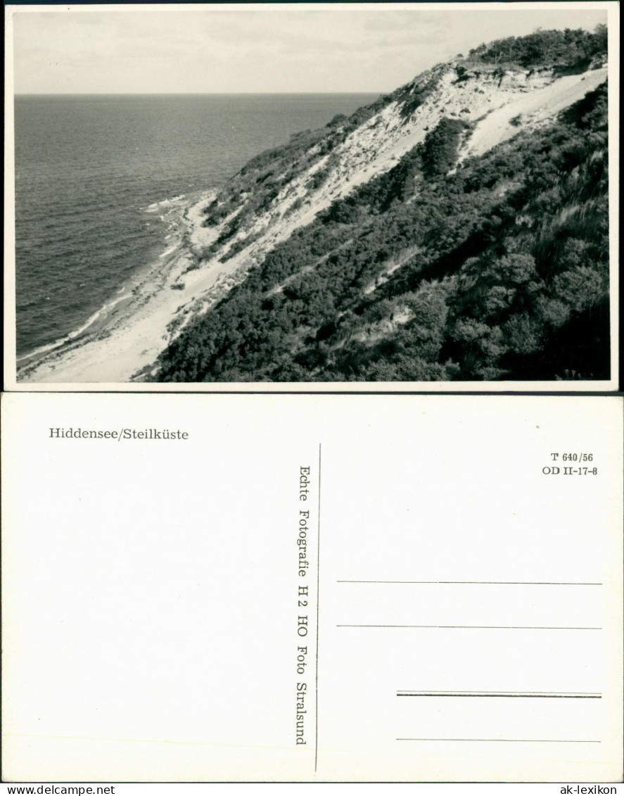 Ansichtskarte Hiddensee Hiddensjö, Hiddensöe Strand - Steilküste 1956 - Hiddensee