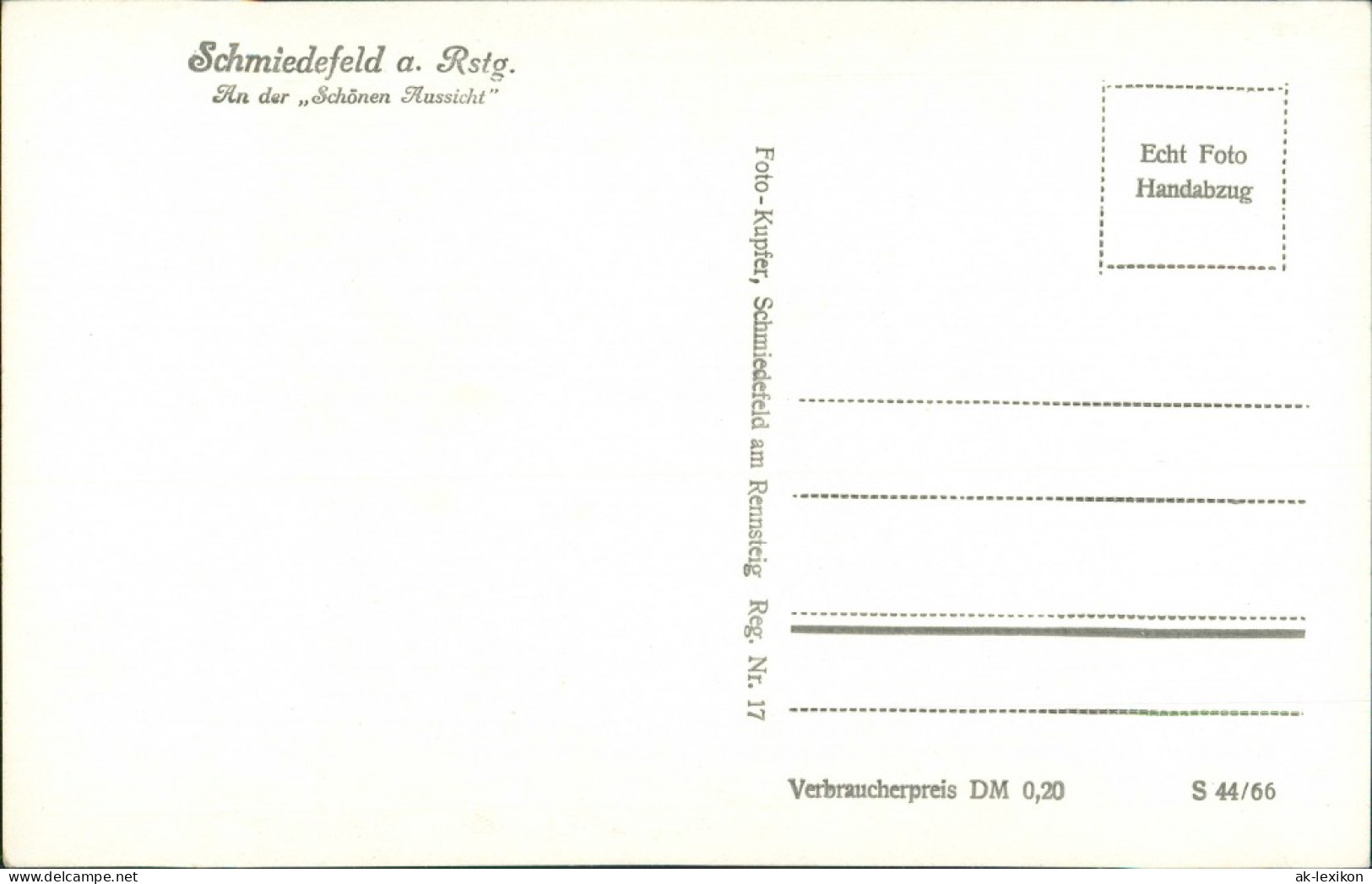 Ansichtskarte Schmiedefeld (Rennsteig) Panorama-Ansicht über Wiesen 1966 - Schmiedefeld