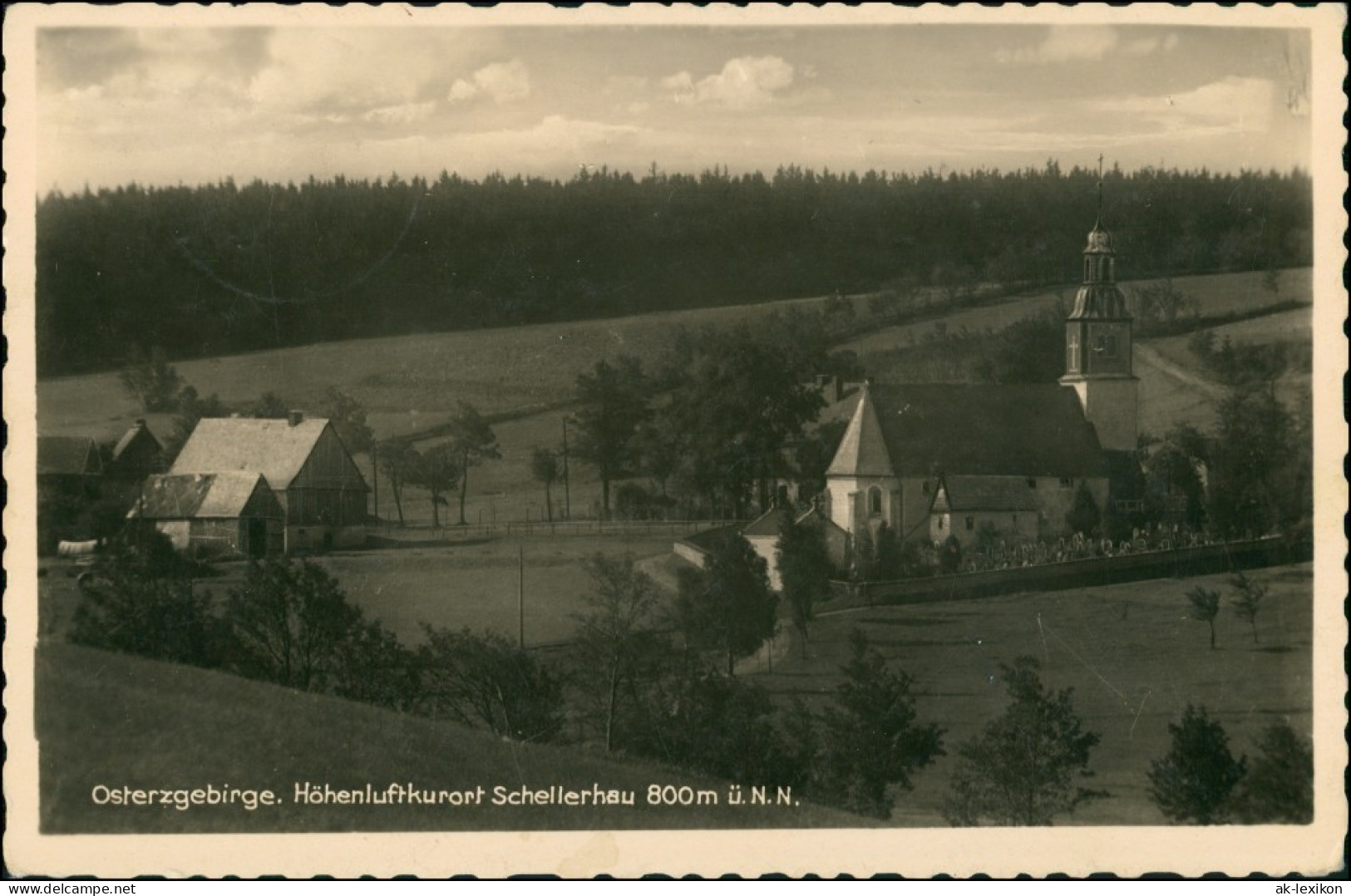 Ansichtskarte Schellerhau-Altenberg (Erzgebirge) Kirche 1941 - Schellerhau