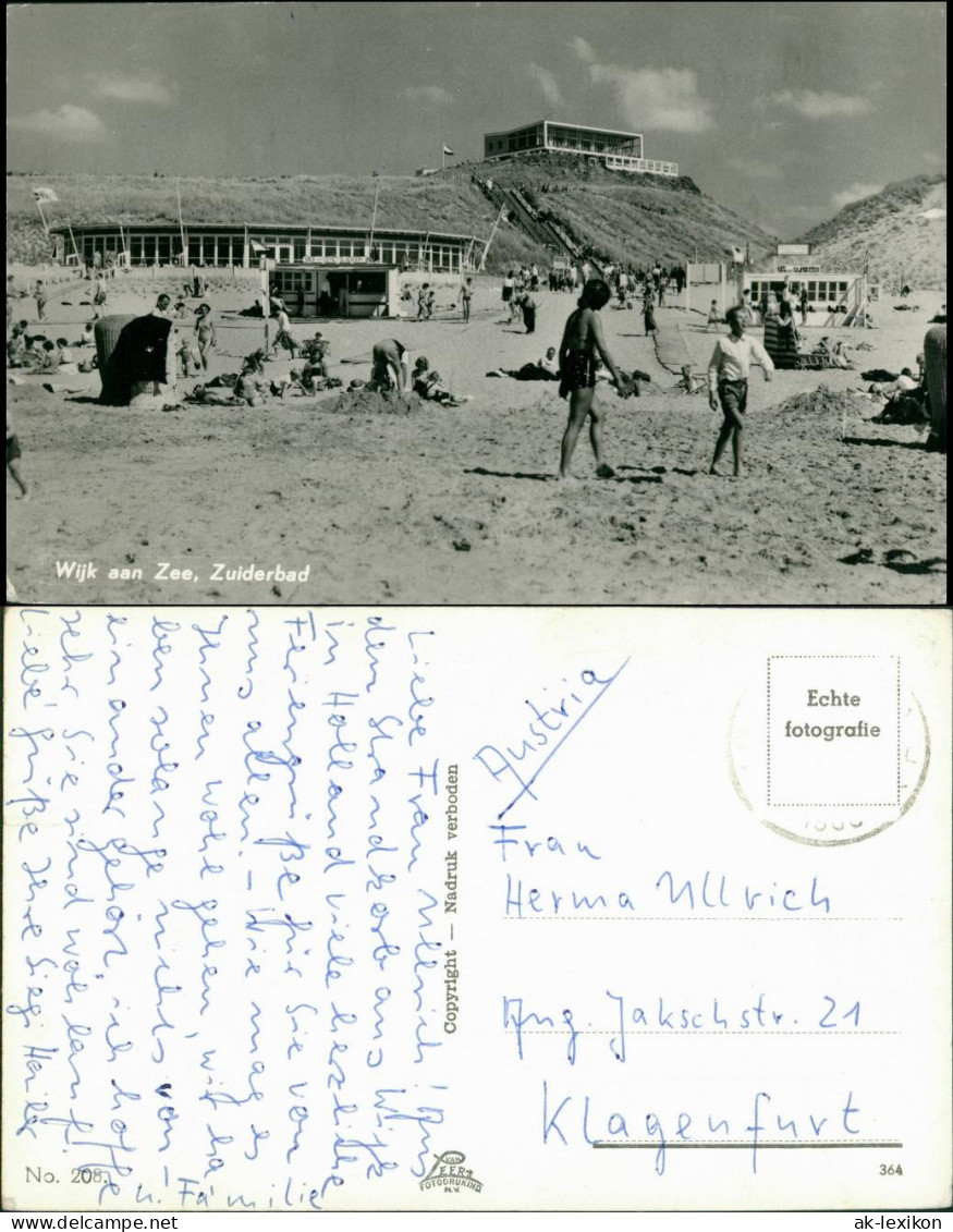 Postkaart Wijk Aan Zee Gaststätte, Restaurant - Strand 1965 - Wijk Aan Zee