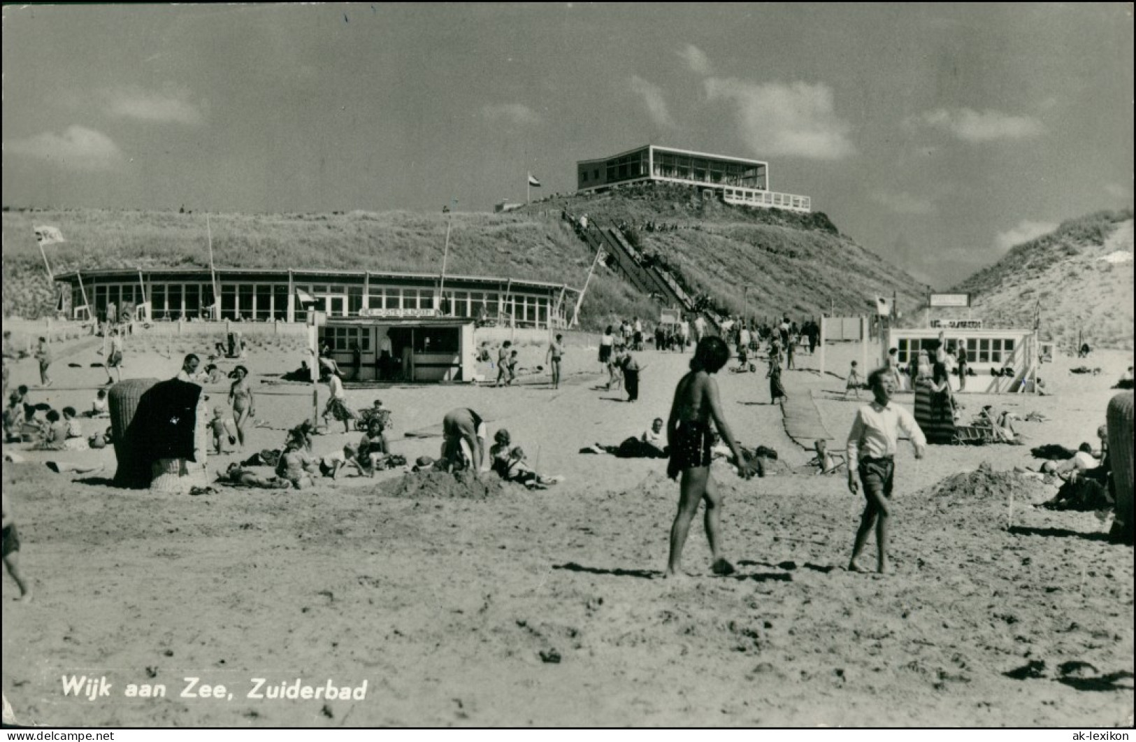 Postkaart Wijk Aan Zee Gaststätte, Restaurant - Strand 1965 - Wijk Aan Zee