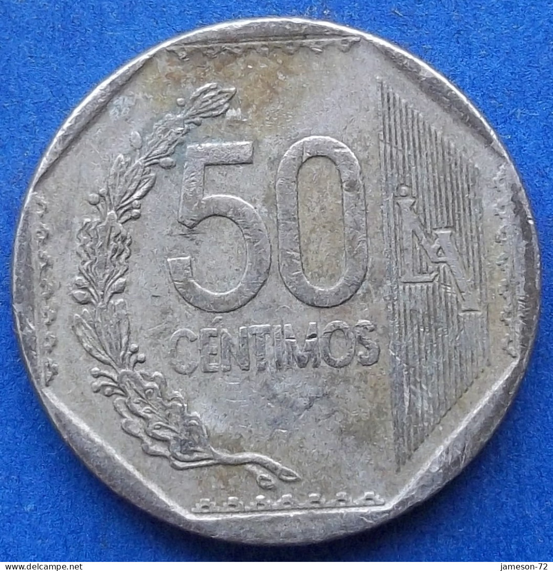 PERU - 50 Centimos 2021 KM# 307.4 Monetary Reform (1991) - Edelweiss Coins - Perú