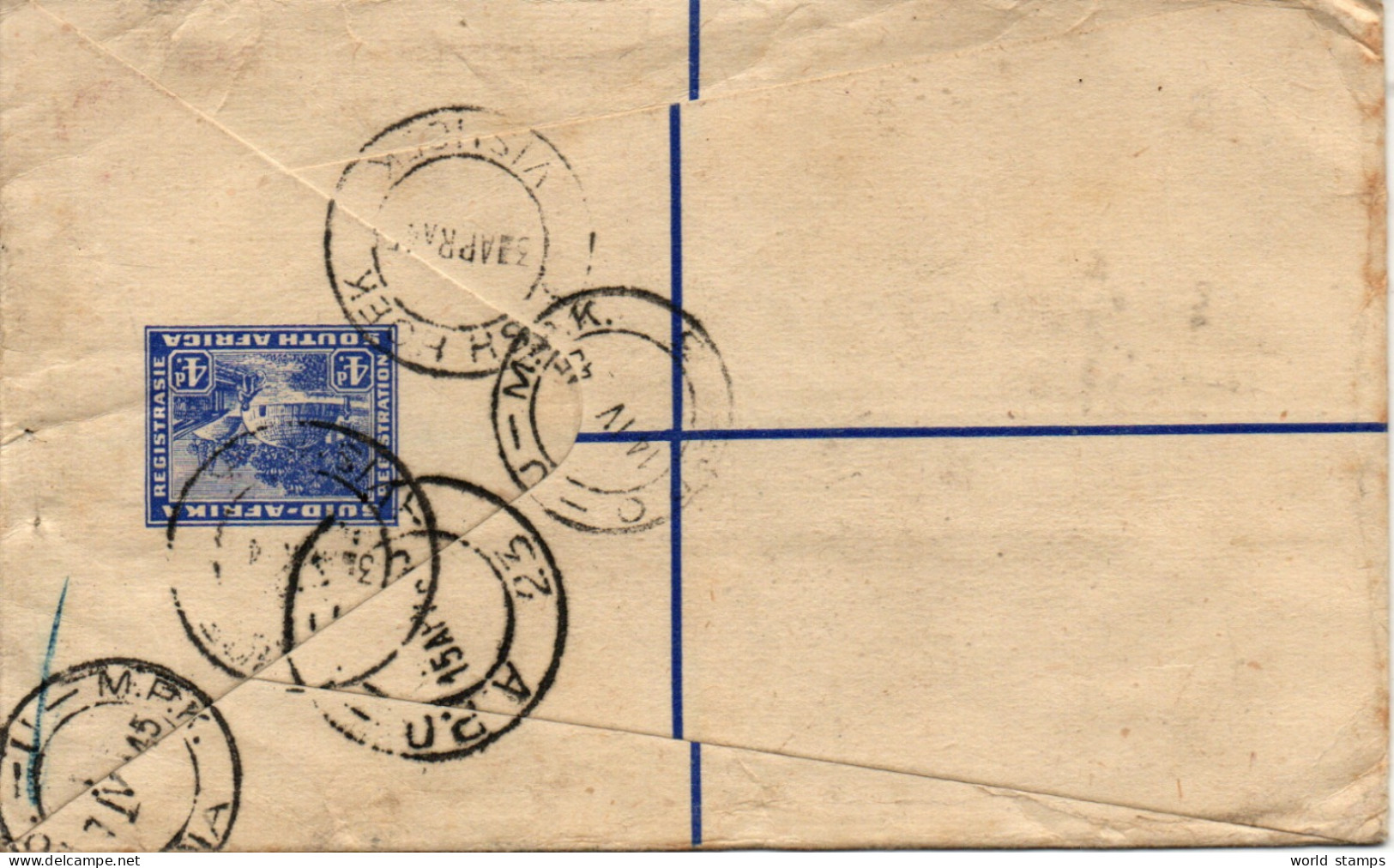 AFRIQUE DU SUD 1945 - Covers & Documents