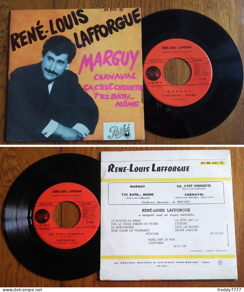 RARE French EP 45t BIEM (7") RENE-LOUIS LAFFORGUE «Marguy» (1956) - Collectors