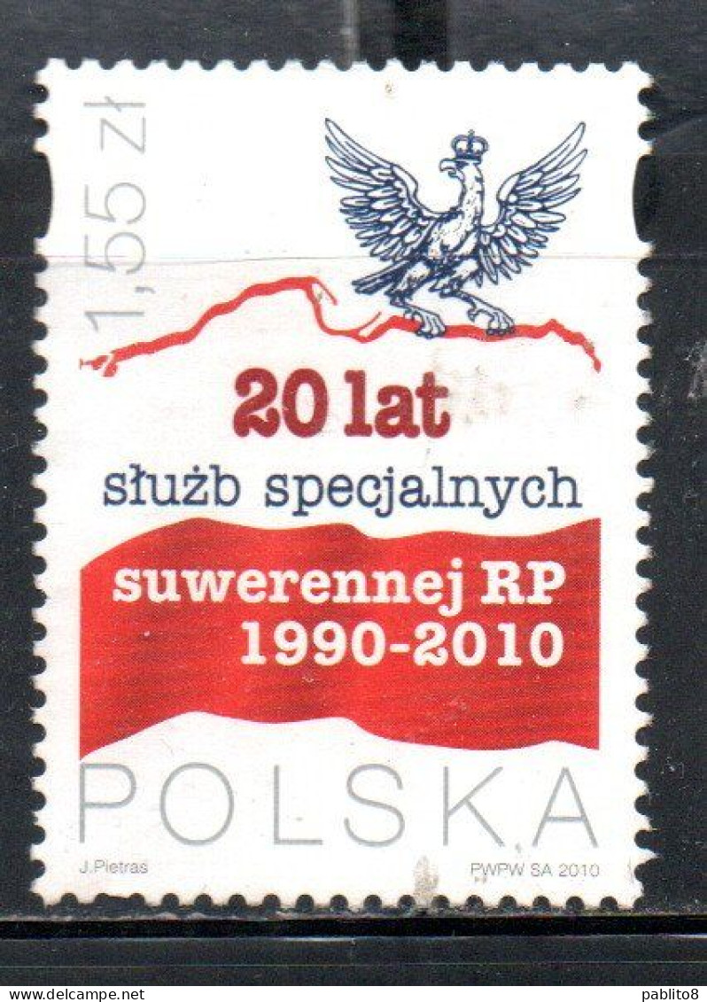 POLONIA POLAND POLSKA 2010 SPECIAL SERVICES OF REPUBLIC 1.55z USED USATO OBLITERE' - Used Stamps