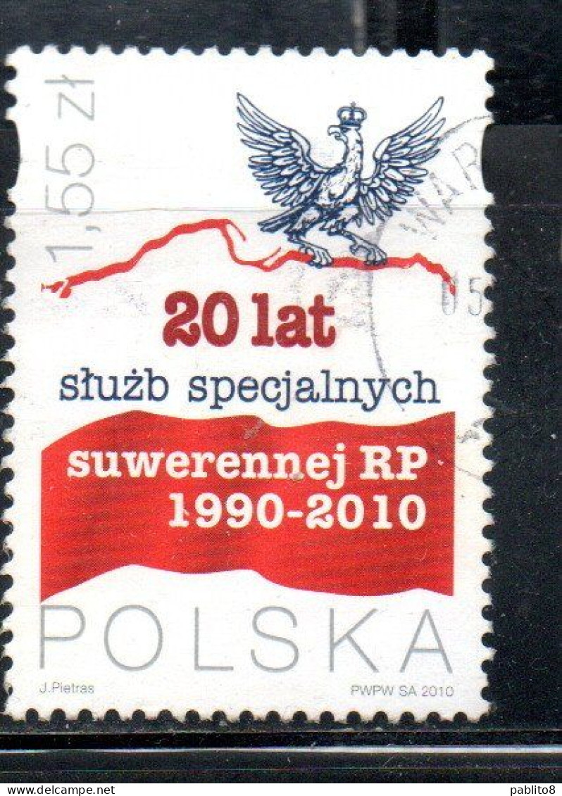 POLONIA POLAND POLSKA 2010 SPECIAL SERVICES OF REPUBLIC 1.55z USED USATO OBLITERE' - Gebruikt