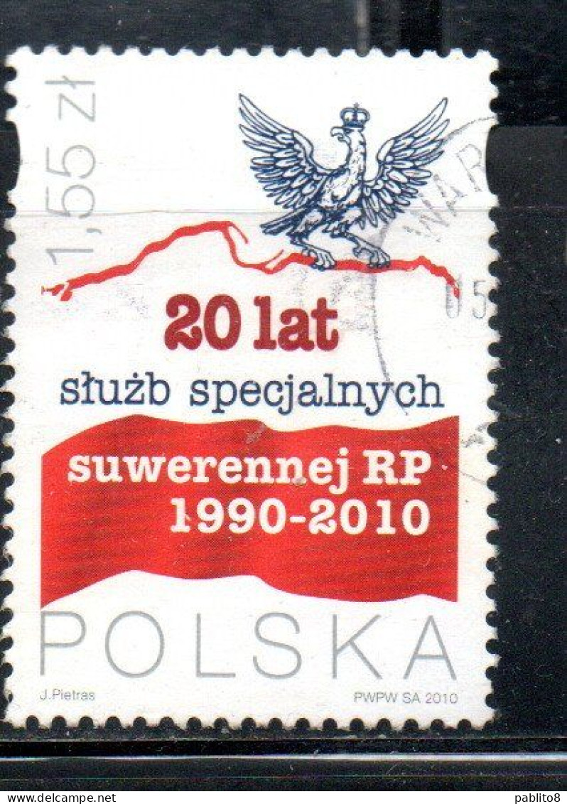 POLONIA POLAND POLSKA 2010 SPECIAL SERVICES OF REPUBLIC 1.55z USED USATO OBLITERE' - Used Stamps