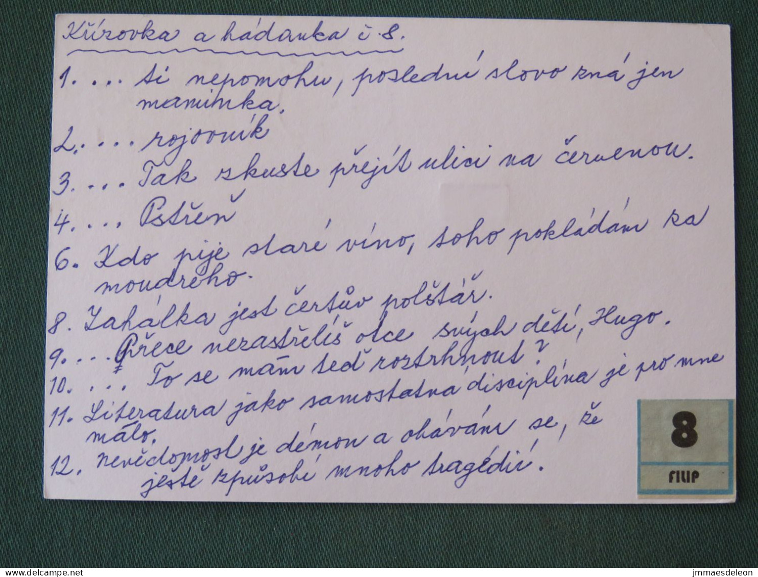 Czech Republic 2001 Stationery Postcard 5.40 Kcs Prague Sent Locally From Ostrava, EMS Slogan - Lettres & Documents