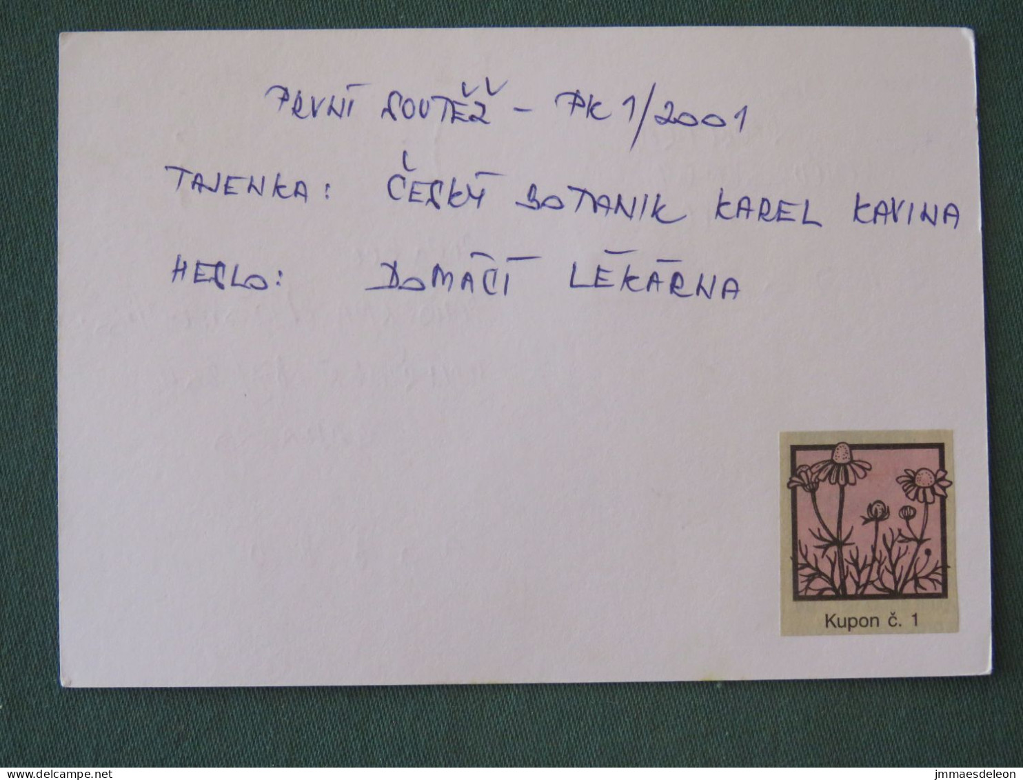 Czech Republic 2001 Stationery Postcard 5.40 Kcs Prague Sent Locally From Ostrava, EMS Slogan - Cartas & Documentos