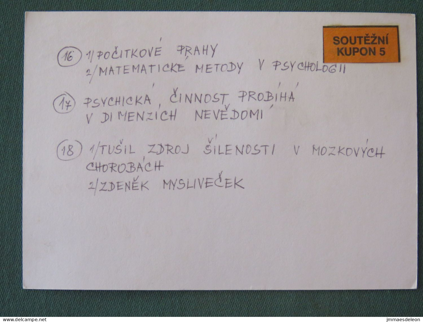 Czech Republic 2001 Stationery Postcard 5.40 Kcs Prague Sent Locally From Kolin, EMS Slogan - Briefe U. Dokumente