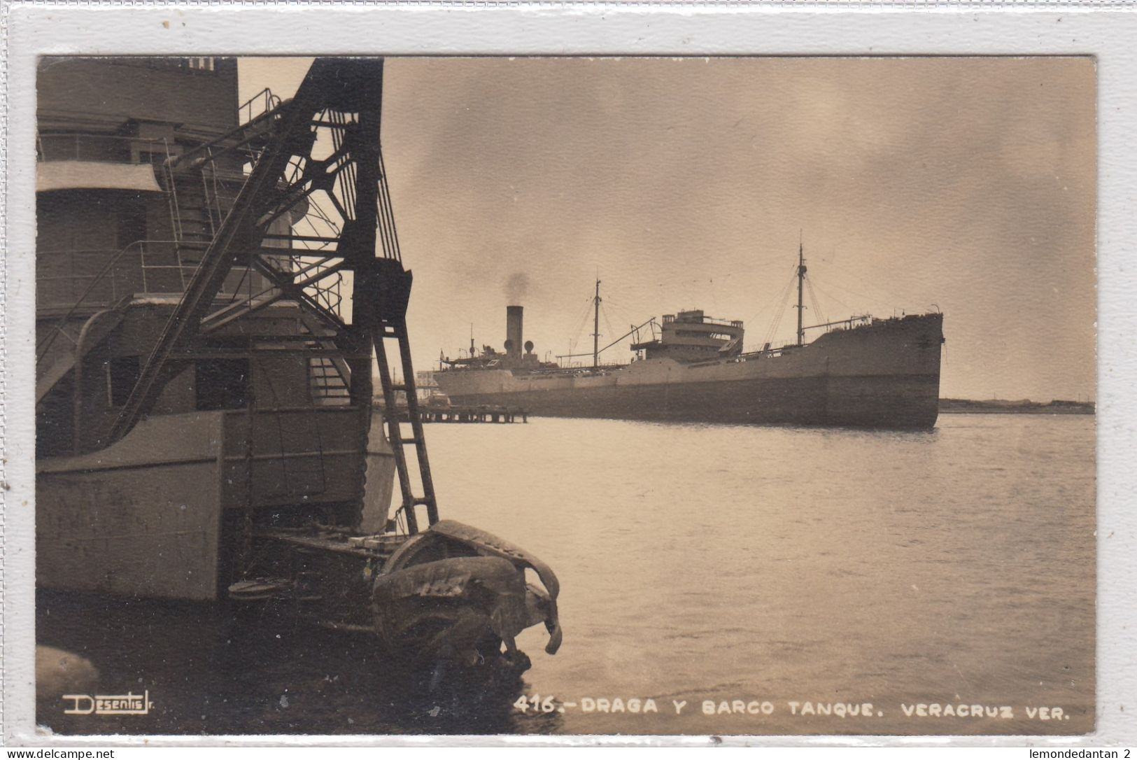 Veracruz. Draga Y Barco Tanque. Mexico. * - México