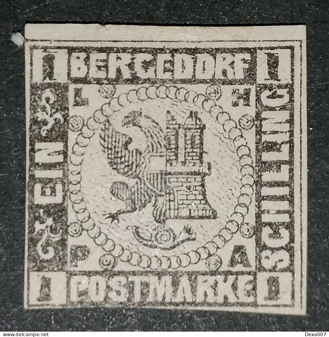 Old Germany,  Bergedorf 1 Sch 1861 Michel 2 Mint OG - Bergedorf