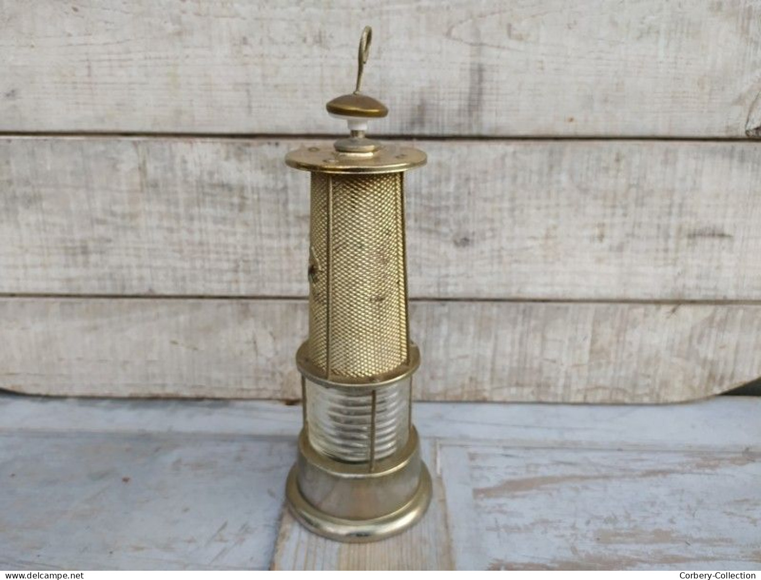 Ancienne Bouteille Boite à Musique Lampe De Mineur Danube Wave Waltz - Strumenti Antichi