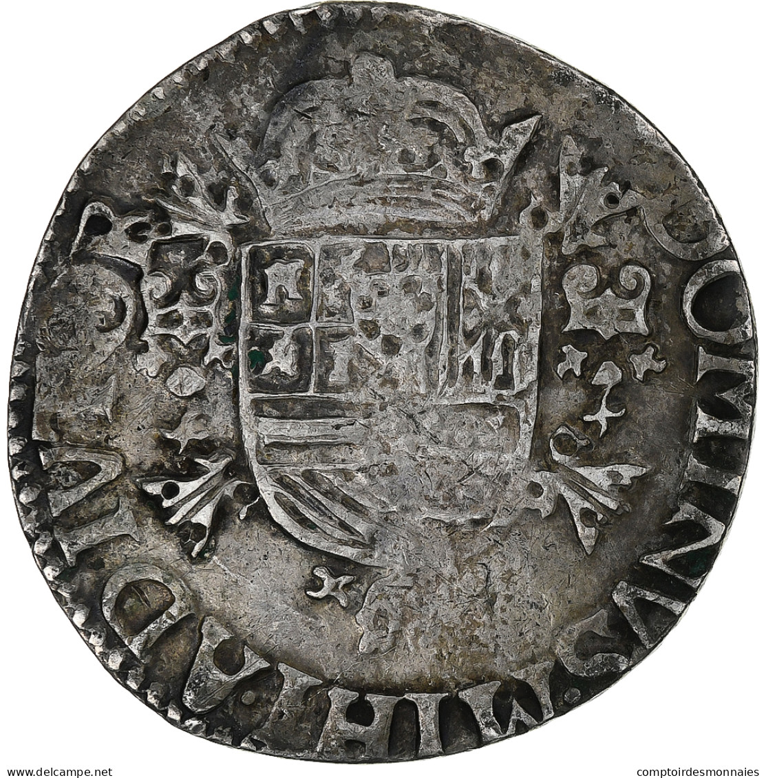 Pays-Bas Espagnols, Artois, Philippe II, Philipsdaalder, 1592, Arras, Argent - Spanish Netherlands