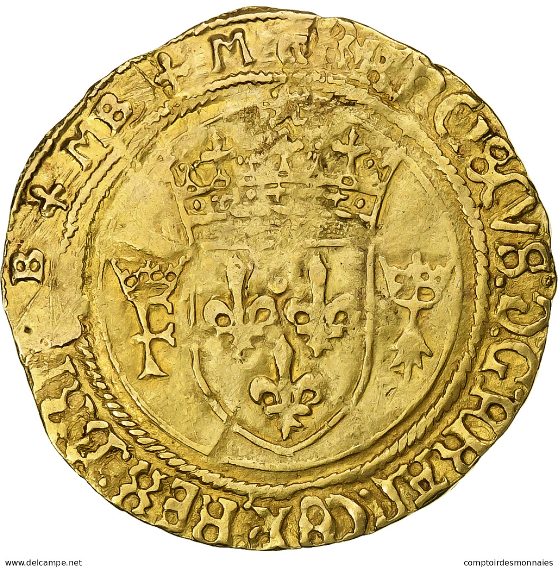 France, François Ier, Ecu D'or, Before 1540, Nantes, Or, TTB, Gadoury:333 - 1515-1547 Franz I. Der Ritterkönig