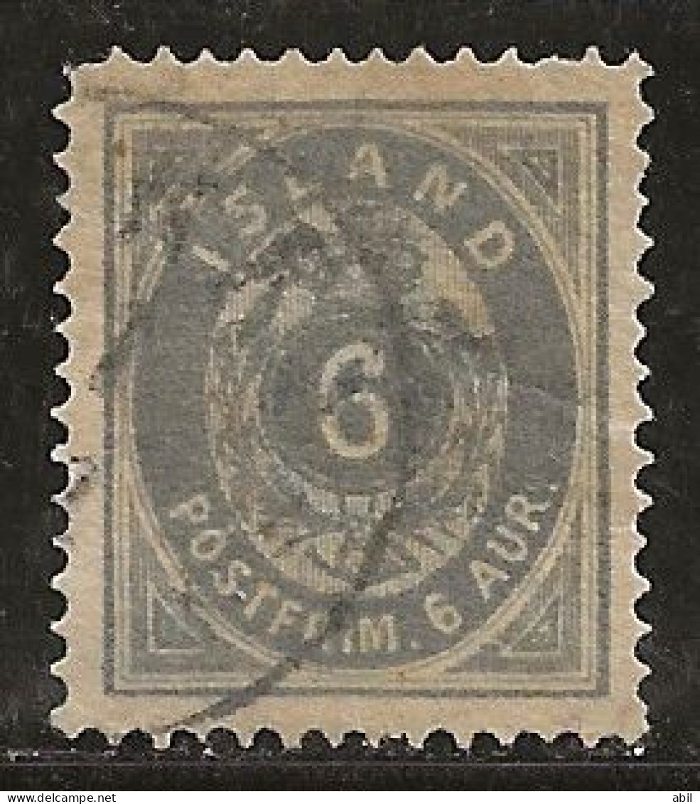 Islande 1876 N° Y&T : 7 Obl. - Gebruikt